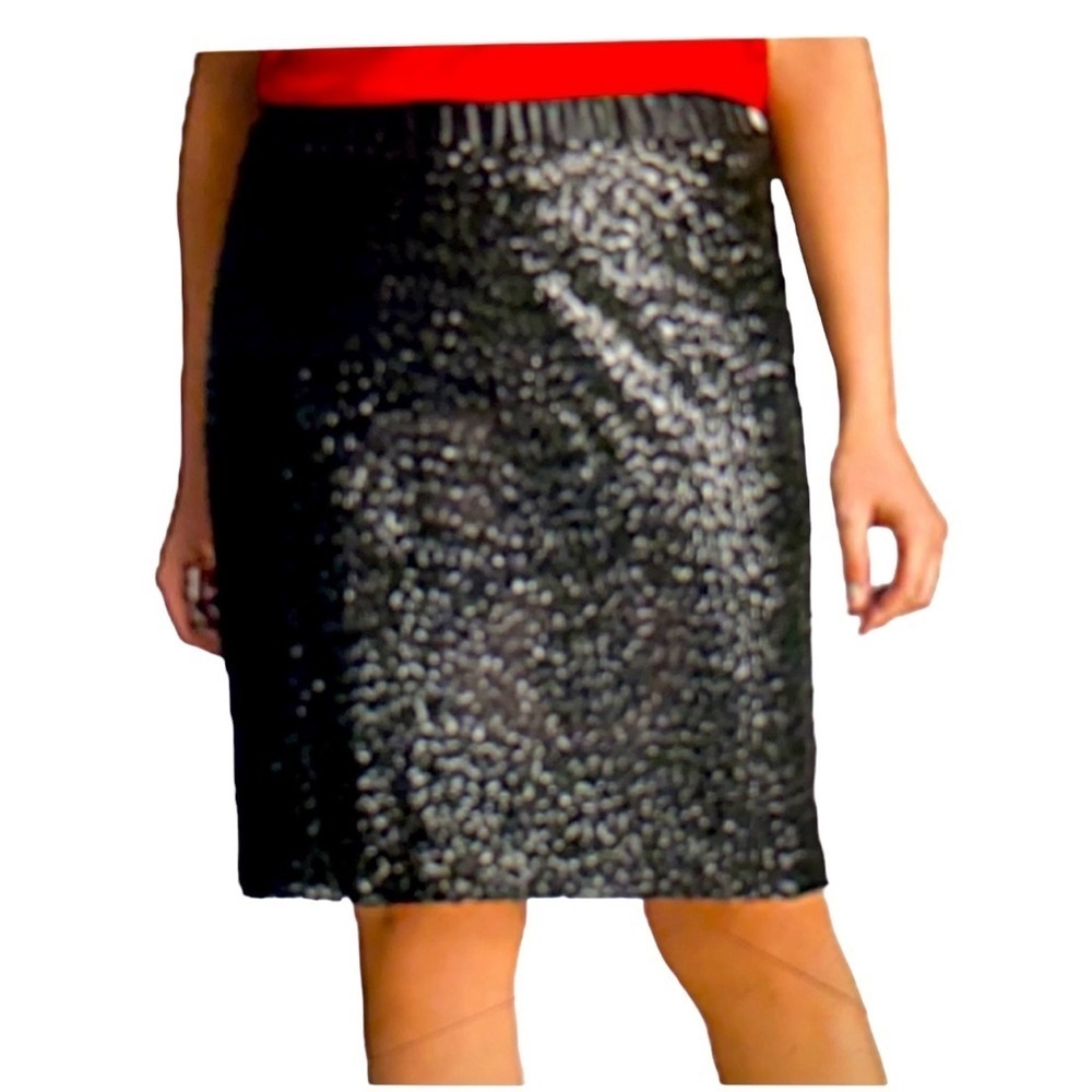 Lane Bryant Sequins Satin Waist Pull On Skirt